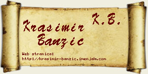 Krasimir Banzić vizit kartica